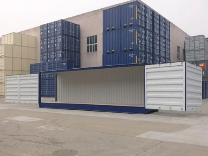 40ft/12m open-sided shipping container: Full side access for easy loading and storage