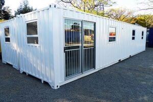 Converted 40ft office container: Mobile workspace solution
